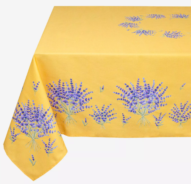 French tablecloth coated or cotton (Bonnieux. yellow)